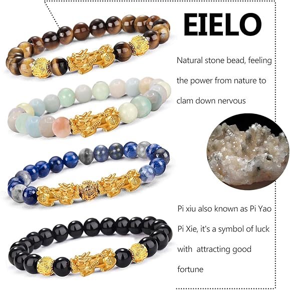 Amazon.com: EIELO Feng Shui Pixiu Good Luck Bracelets for Men